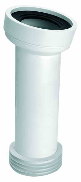 Колено для унитаза McAlpine под углом 14° с уплотнителем полипропилен белый WC-CON7