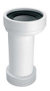 Коліно-підключення для унітазу McAlpine L-260 мм зі зміщенням 20 мм із ущільнювачем поліпропілен білий HC37