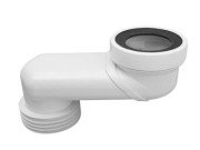 Колено-подключение для унитаза McAlpine со смещенным центром 130 мм с уплотнителем полипропилен белый WCLO-13