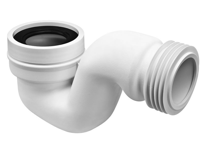 Коліно-підключення для унітазу McAlpine з трубою гармошкою поліпропілен білий HC45