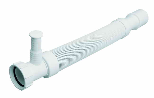 Труба растяжная McAlpine 1 м 1½х40/50 мм с подключением к стиральной машине полипропилен белый MRMF2W