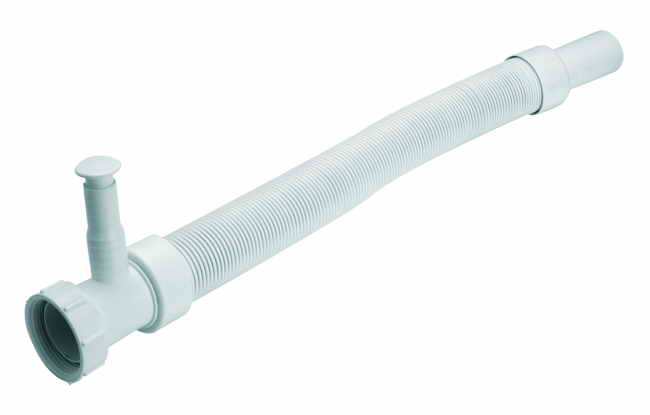Труба розтяжна McAlpine 1 м 1¼х32 мм із підключенням до пральної машини поліпропілен білий MRMF1W