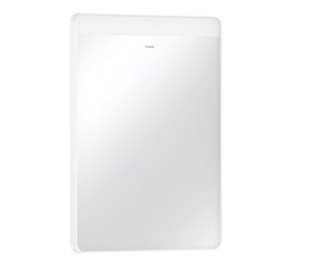 Зеркало для ванной Hansgrohe Xarita Lite Q 50х70 см с горизонтальной LED-подсветкой белый матовый 54956700