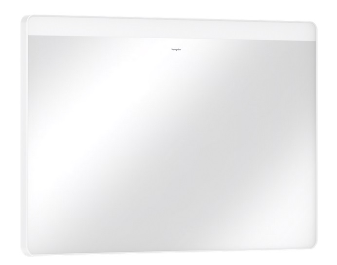 Зеркало для ванной Hansgrohe Xarita Lite Q 100х70 см с горизонтальной LED-подсветкой белый матовый 54959700