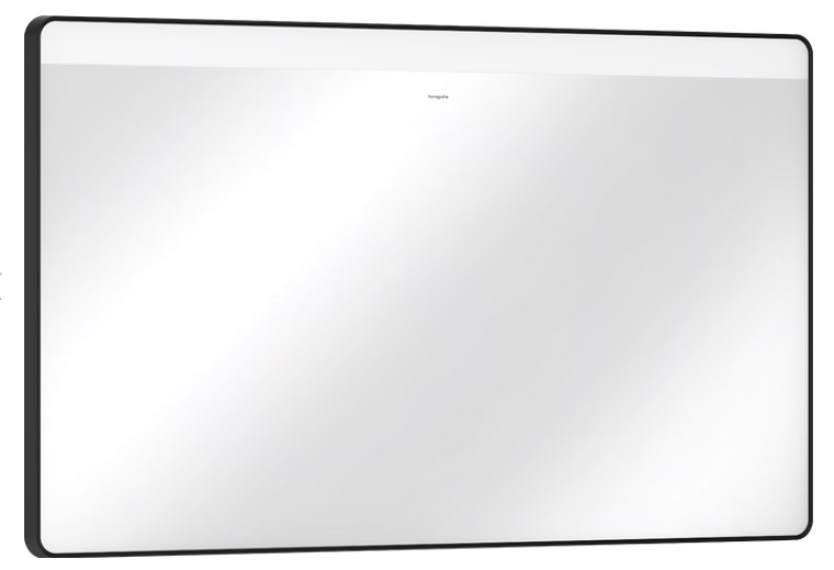 Дзеркало для ванної Hansgrohe Xarita Lite Q 120х70 см із горизонтальним LED-підсвічуванням чорний матовий 54960670