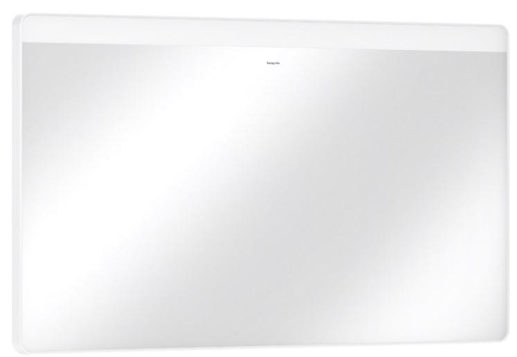 Дзеркало для ванної Hansgrohe Xarita Lite Q 120х70 см з горизонтальним LED-підсвічуванням білий матовий 54960700