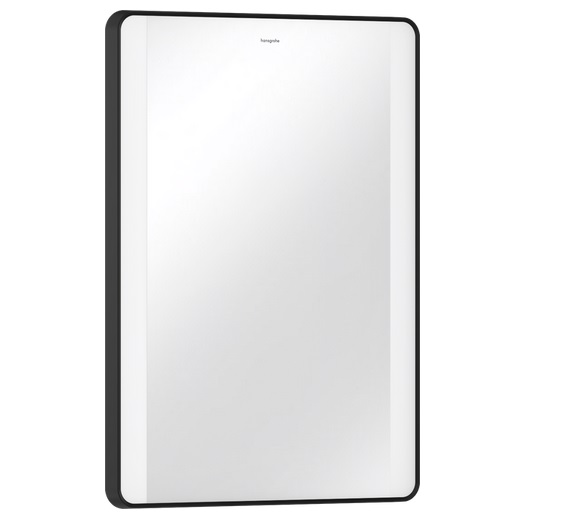 Дзеркало для ванної Hansgrohe Xarita Lite Q 50х70 см з боковим LED-підсвічуванням чорний матовий 54961670