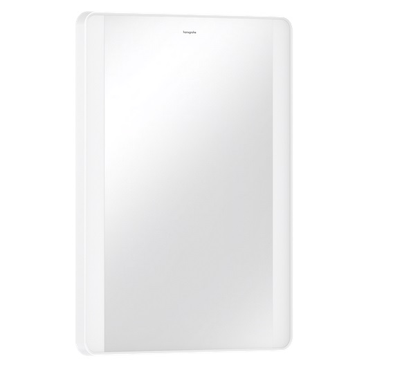 Зеркало для ванной Hansgrohe Xarita Lite Q 50х70 см с боковой LED-подсветкой белый матовый 54961700