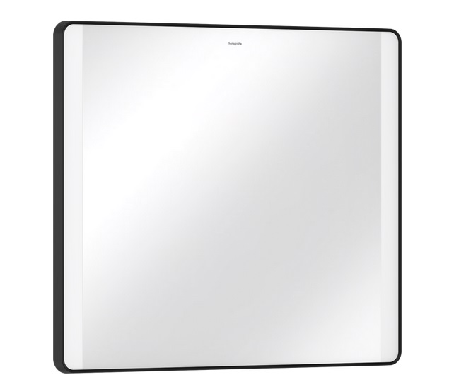 Зеркало для ванной Hansgrohe Xarita Lite Q 80х70 см с боковой LED-подсветкой черный матовый 54963670