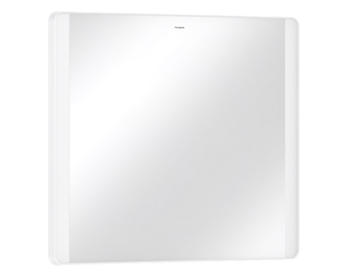 Зеркало для ванной Hansgrohe Xarita Lite Q 80х70 см с боковой LED-подсветкой белый матовый 54963700