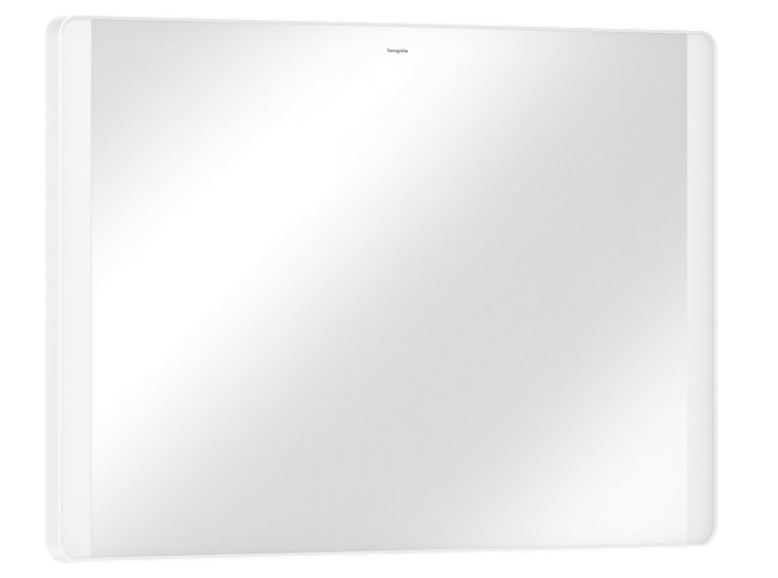 Зеркало для ванной Hansgrohe Xarita Lite Q 100х70 см с боковой LED-подсветкой белый матовый 54964700