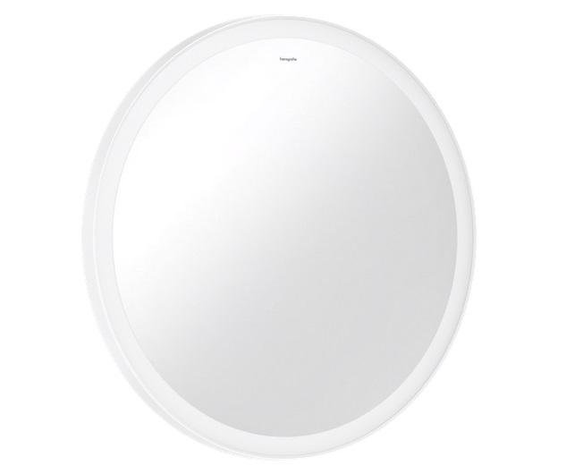 Дзеркало для ванної Hansgrohe Xarita Lite S ⌀70 см з круговим LED-підсвічуванням білий матовий 54966700