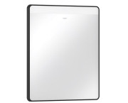 Зеркало Hansgrohe Xarita Lite Q 60х70 см с горизонтальной LED-подсветкой и ИК-датчиком черный матовый 54970670