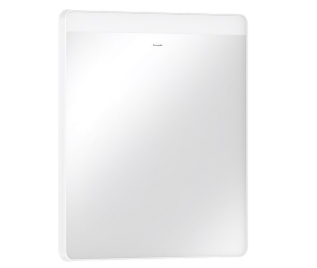 Зеркало Hansgrohe Xarita Lite Q 60х70 см с горизонтальной LED-подсветкой и ИК-датчиком белый матовый 54970700