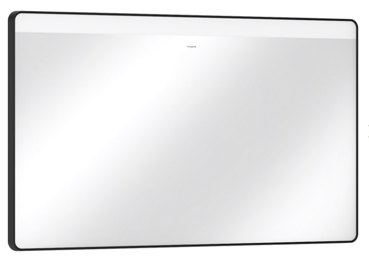 Зеркало Hansgrohe Xarita Lite Q 120х70 см с горизонтальной LED-подсветкой и ИК-датчиком черный матовый 54973670