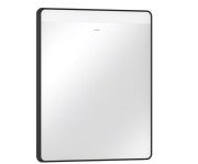 Зеркало для ванной Hansgrohe Xarita Lite Q 60х70 см с горизонтальной LED-подсветкой черный матовый 54957670