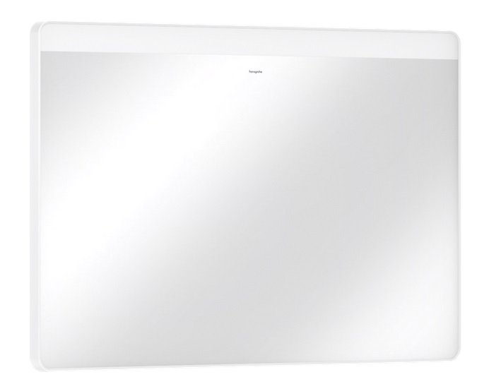 Дзеркало для ванної Hansgrohe Xarita Lite Q 100х70 см з горизонтальним LED-підсвічуванням білий матовий 54959700