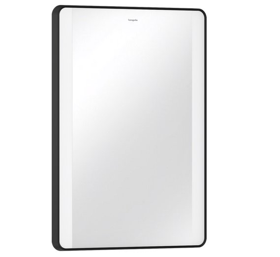 Зеркало для ванной Hansgrohe Xarita Lite Q 50х70 см с боковой LED-подсветкой черный матовый 54961670
