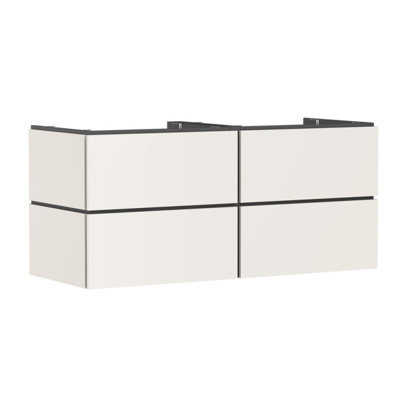 Тумба под раковину подвесная Hansgrohe Xilesa E 137,5х55 см МДФ песочно-бежевый матовый 54305780