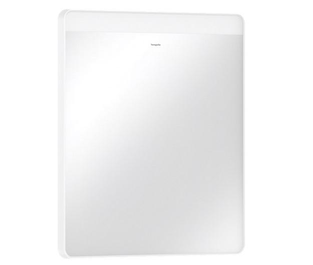 Дзеркало Hansgrohe Xarita Lite Q 60х70 см з горизонтальним LED-підсвічуванням та ІЧ-датчиком білий матовий 54970700