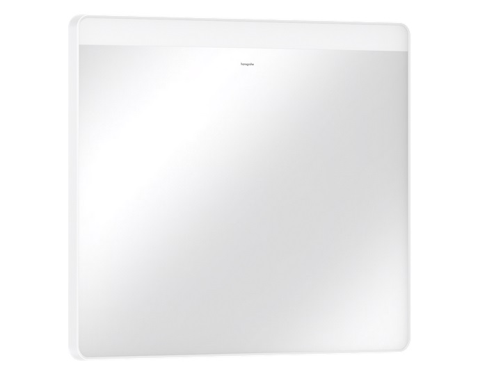 Дзеркало Hansgrohe Xarita Lite Q 80х70 см з горизонтальним LED-підсвічуванням та ІЧ-датчиком білий матовий 54971700