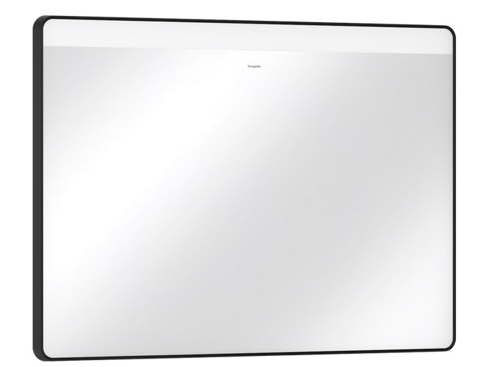 Зеркало Hansgrohe Xarita Lite Q 100х70 см с горизонтальной LED-подсветкой и ИК-датчиком черный матовый 54972670