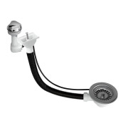 Слив-автомат для кухонной мойки McAlpine с горизонтальным переливом хром PUFS113DR-CP