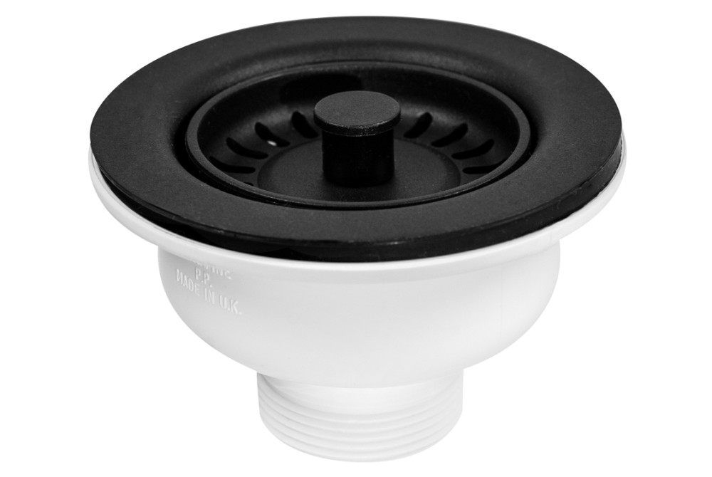 Слив для кухонной мойки McAlpine 113 мм х 1½ черный матовый BSW50P-POL-MB