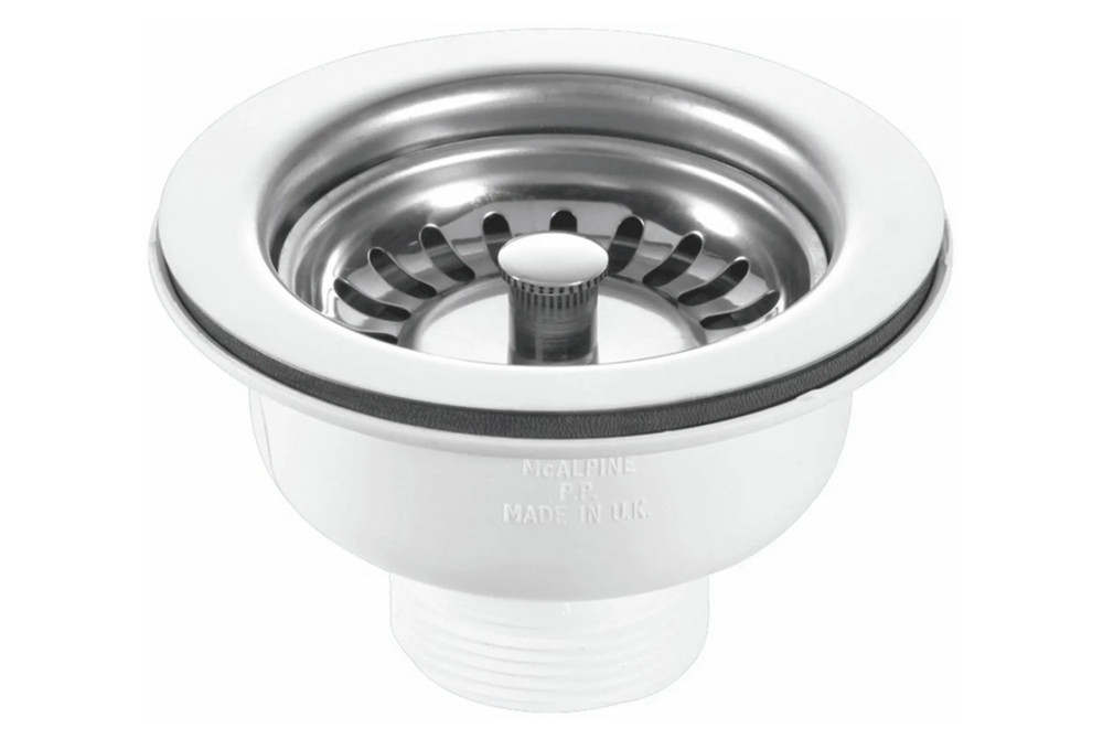Слив для кухонной мойки McAlpine 113 мм х 1½ хром BSW50P-POL
