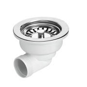 Злив для кухонної мийки McAlpine 113 мм х 1½ кут 90° хром HC162-SS