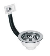 Злив для кухонної мийки McAlpine 113 мм х 1½ з переливом хром FSW50PR