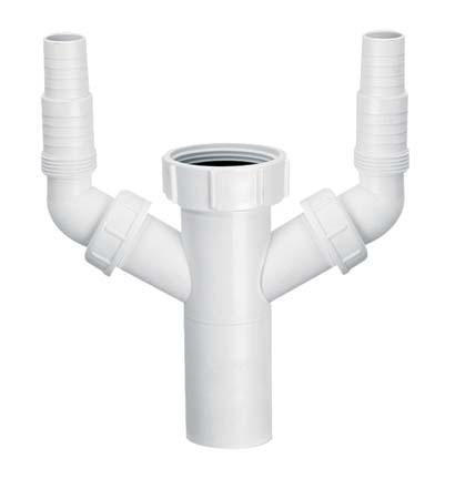 Подключение к стиральной и посудомоечной машине McAlpine 1½ х 40 мм полипропилен белый HC14