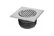 Решітка для душового трапу McAlpine 150х150 мм із сухим затвором d110 мм нержавіюча сталь MRFGC3SNRV-110