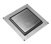 Зливний трап для душу McAlpine з гратами Plan 150х150 мм нержавіюча сталь CD150-90-B