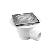 Сливной трап для душа McAlpine 50 мм с решеткой 150х150 мм нержавеющая сталь TSG1T6SS-50P