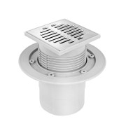 Зливний трап для душу McAlpine 110 мм із решіткою 115х115 мм нержавіюча сталь HCFG3V-110