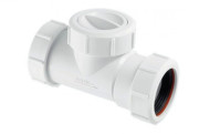 Удлинитель McAlpine с обратным клапаном 40 мм полипропилен белый T28M-NRV-40