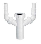 Підключення до пральної та посудомийної машини McAlpine 1½ х 40 мм поліпропілен білий HC14