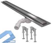 Желоб водосточный McAlpine Omega Slim 900 мм матовая сталь MPCD900-O-B-NT-KPL