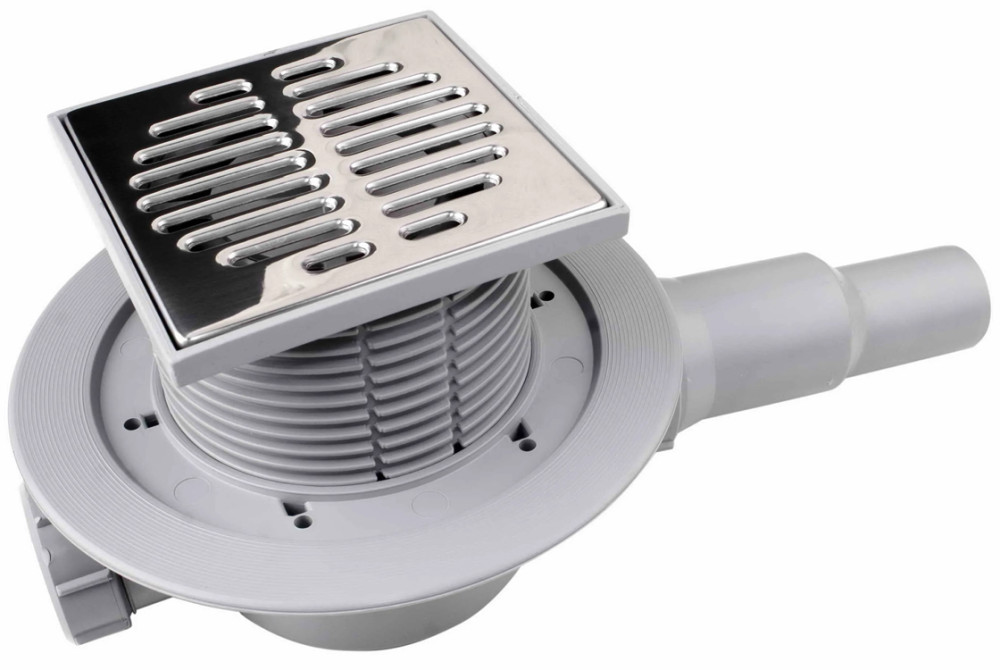 Зливний трап для душу McAlpine 40/50 мм із решіткою 115х115 мм нержавіюча сталь HCFG3