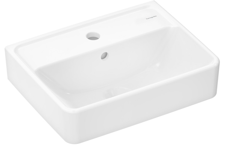 Раковина для ванной Hansgrohe Xanuia Q 45х34 см с отверстием и переливом керамика белый 60130450