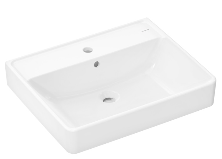 Раковина для ванной Hansgrohe Xanuia Q 60х48 см с отверстием и переливом керамика белый 60133450