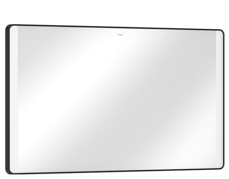 Зеркало Hansgrohe Xarita Lite Q 120х70 см с боковой LED-подсветкой и ИК-датчиком черный матовый 54978670