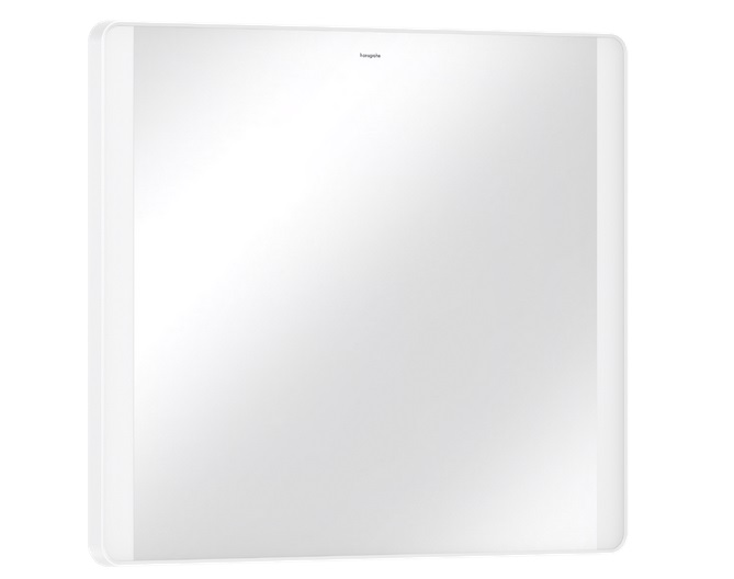 Зеркало Hansgrohe Xarita Lite Q 80х70 см с боковой LED-подсветкой и ИК-датчиком белый матовый 54976700