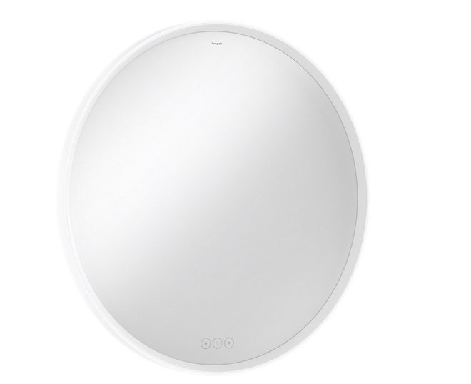 Зеркало Hansgrohe Xarita S ⌀90 см с  LED-подсветкой и датчиком прикосновения белый матовый 54981700