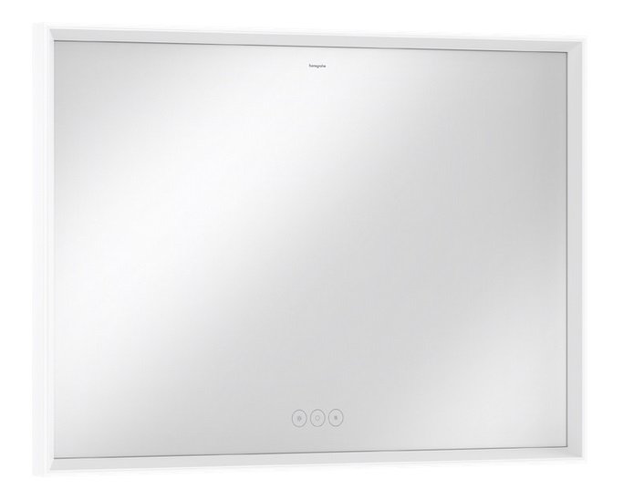 Зеркало Hansgrohe Xarita E 100,6х70,6 см с LED-подсветкой и датчиком прикосновения белый матовый 54986700