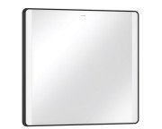 Зеркало Hansgrohe Xarita Lite Q 80х70 см с боковой LED-подсветкой и ИК-датчиком черный матовый 54976670