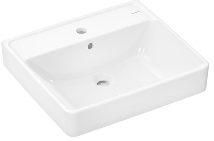 Раковина для ванної Hansgrohe Xanuia Q 55х48 см з отвором із переливом кераміка білий 60238450
