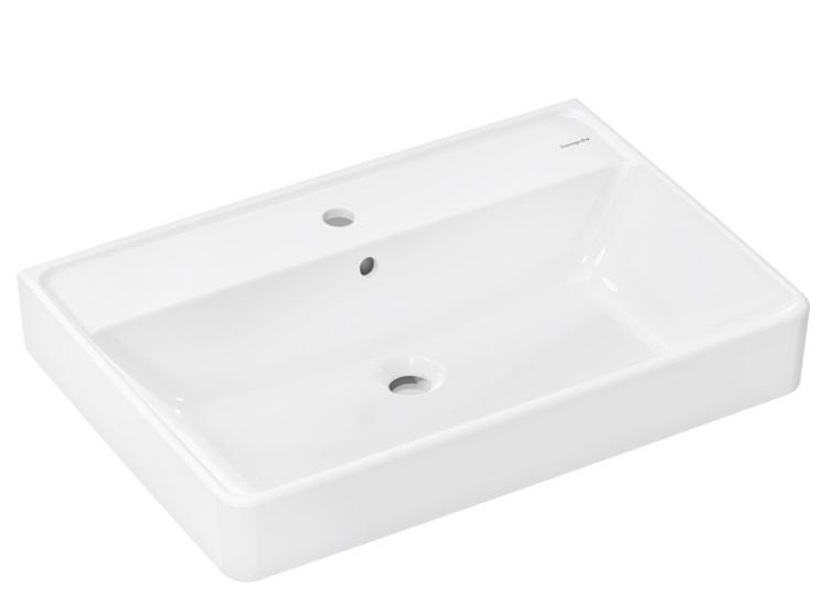 Раковина для ванной Hansgrohe Xanuia Q 70х48 см с отверстием и переливом керамика белый 60248450