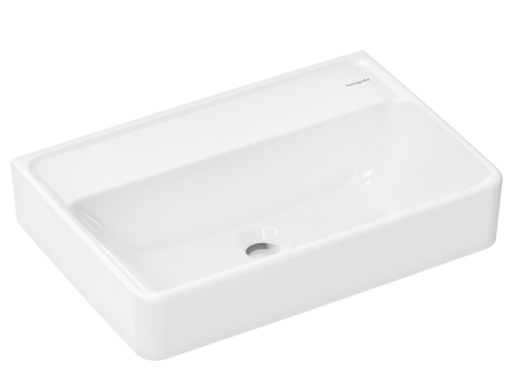 Раковина для ванної Hansgrohe Xanuia Q Compact 55х37 см без отвору без переливу кераміка білий 60212450